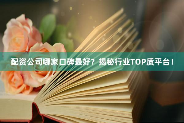 配资公司哪家口碑最好？揭秘行业TOP质平台！