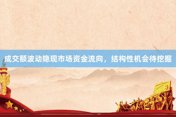 成交额波动隐现市场资金流向,结构性机会待挖掘