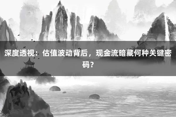 深度透视：估值波动背后，现金流暗藏何种关键密码？