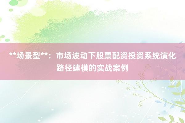 **场景型**：市场波动下股票配资投资系统演化路径建模的实战案例