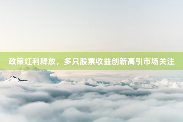 政策红利释放，多只股票收益创新高引市场关注